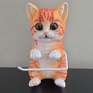 Orange Tabby Cat Toilet Paper Holder